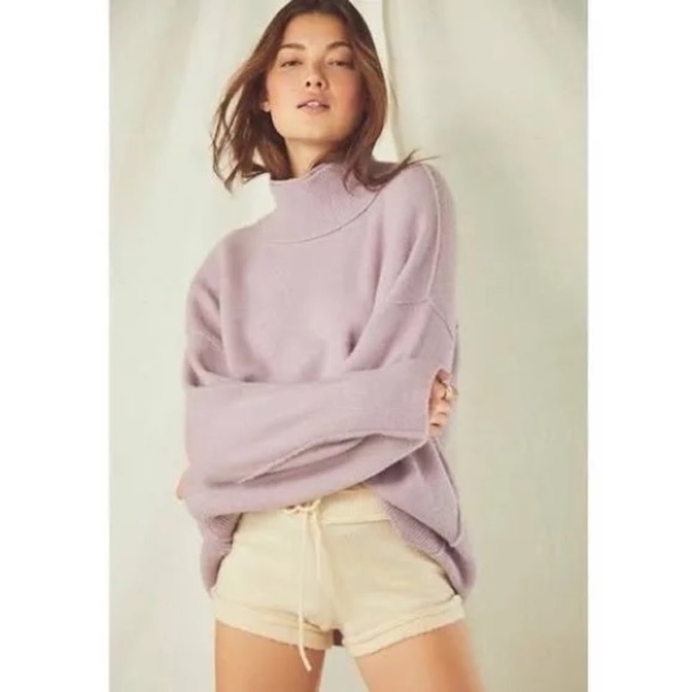 FREE PEOPLE AFTERGLOW MOCK NECK SWEATER